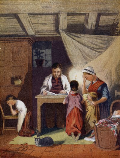 Aften familie bøn af English School